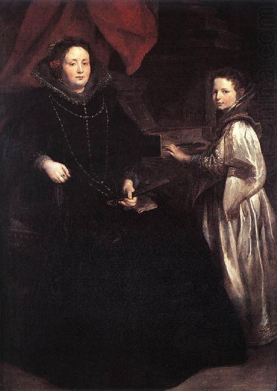 DYCK, Sir Anthony Van Portrait of Porzia Imperiale and Her Daughter fg china oil painting image